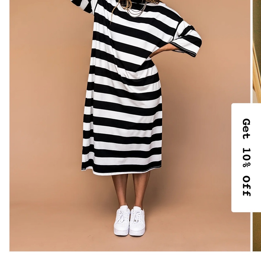 LALA Original Ozzy Dress in Stripes Brand new without tags